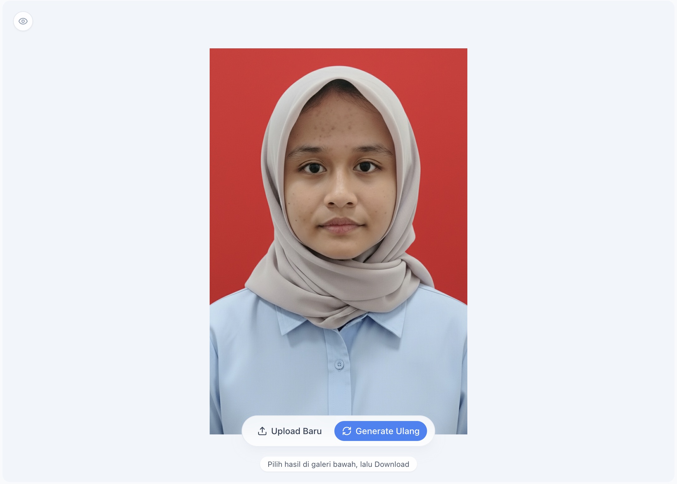 Hasil pas foto siap cetak dan upload